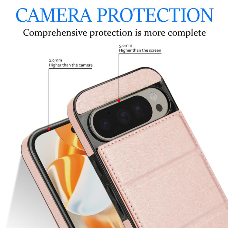 For Google Pixel 9 / 9 Pro Tri-fold Holder Leather Phone Case with Card Slot