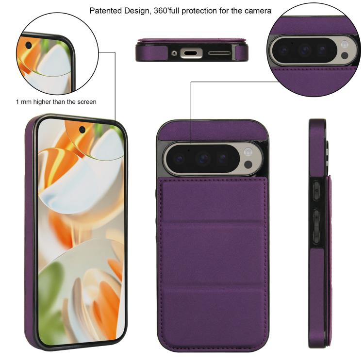 For Google Pixel 9 / 9 Pro Tri-fold Holder Leather Phone Case with Card Slot