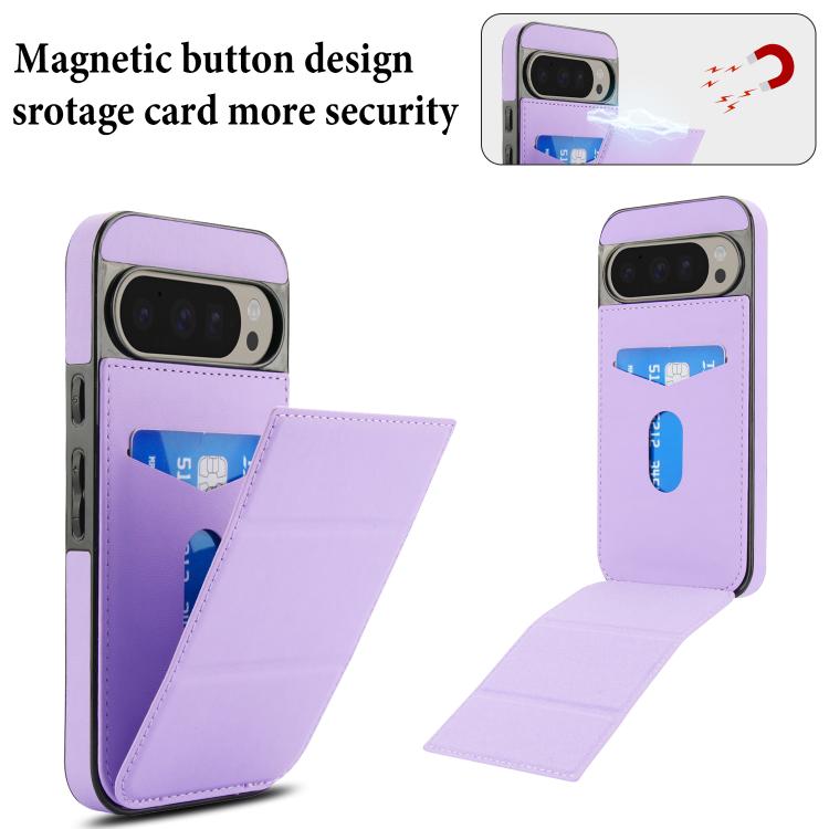 For Google Pixel 9 / 9 Pro Tri-fold Holder Leather Phone Case with Card Slot