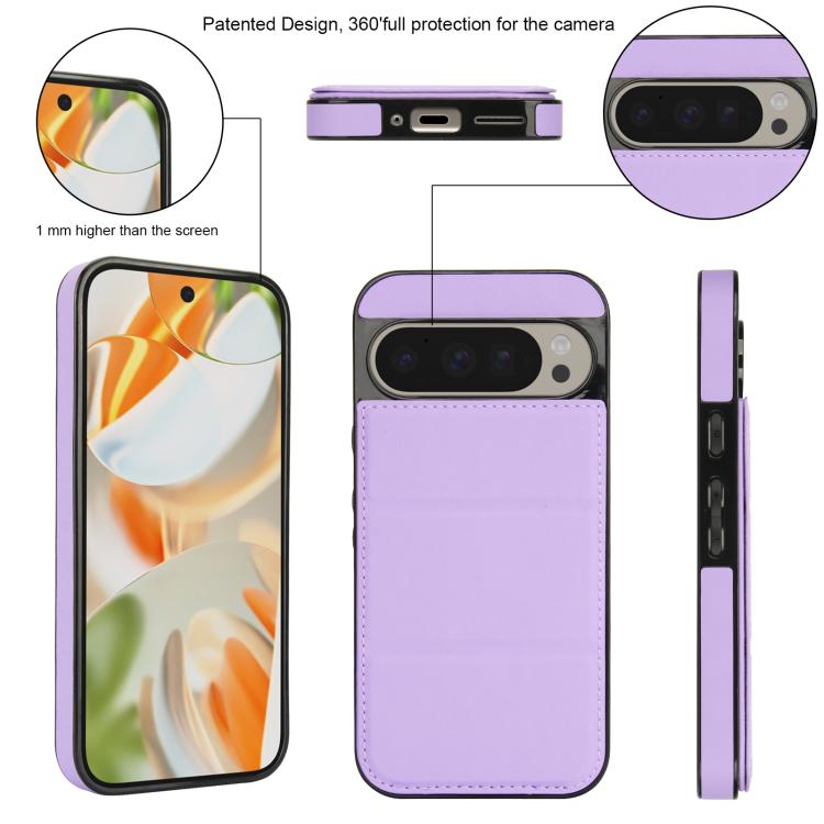 For Google Pixel 9 / 9 Pro Tri-fold Holder Leather Phone Case with Card Slot
