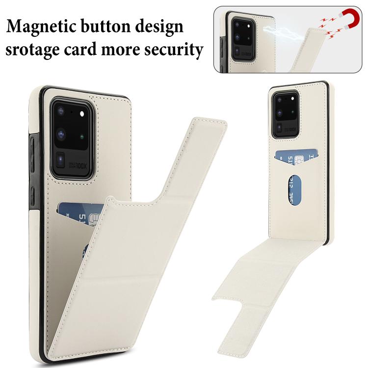 For Samsung Galaxy S20 Ultra Tri-fold Holder Leather Phone Case with Card Slot