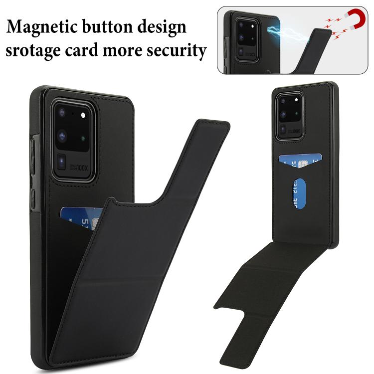 For Samsung Galaxy S20 Ultra Tri-fold Holder Leather Phone Case with Card Slot