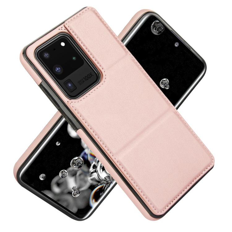 For Samsung Galaxy S20 Ultra Tri-fold Holder Leather Phone Case with Card Slot
