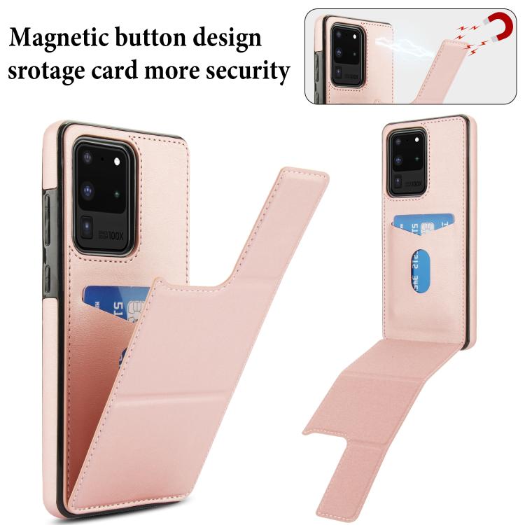 For Samsung Galaxy S20 Ultra Tri-fold Holder Leather Phone Case with Card Slot