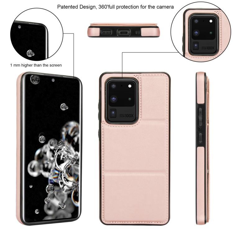 For Samsung Galaxy S20 Ultra Tri-fold Holder Leather Phone Case with Card Slot