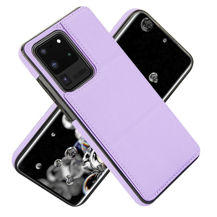For Samsung Galaxy S20 Ultra Tri-fold Holder Leather Phone Case with Card Slot