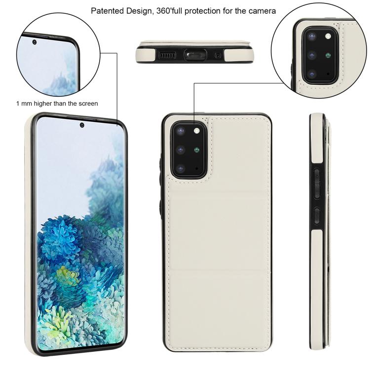 For Samsung Galaxy S20 Tri-fold Holder Leather Phone Case with Card Slot