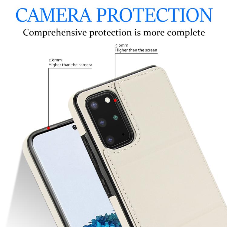 For Samsung Galaxy S20 Tri-fold Holder Leather Phone Case with Card Slot