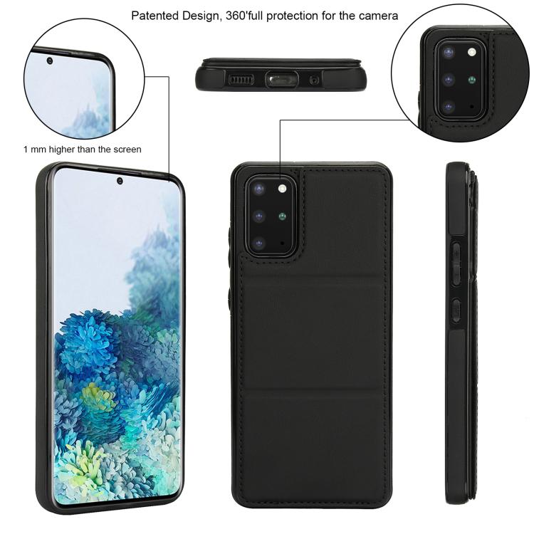 For Samsung Galaxy S20 Tri-fold Holder Leather Phone Case with Card Slot