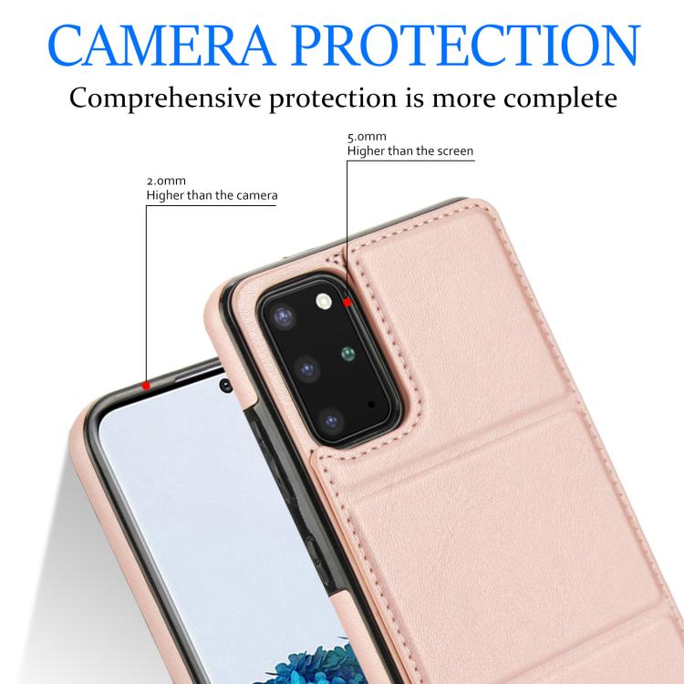 For Samsung Galaxy S20 Tri-fold Holder Leather Phone Case with Card Slot