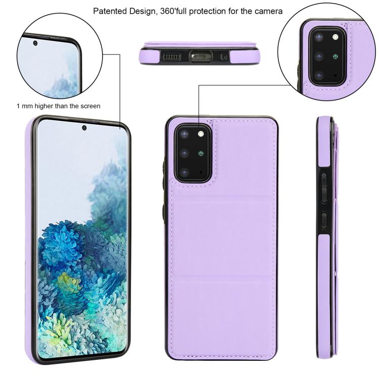For Samsung Galaxy S20 Tri-fold Holder Leather Phone Case with Card Slot