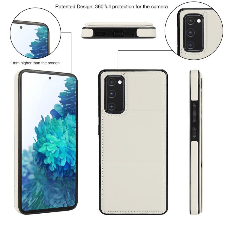 For Samsung Galaxy S20 FE Tri-fold Holder Leather Phone Case with Card Slot