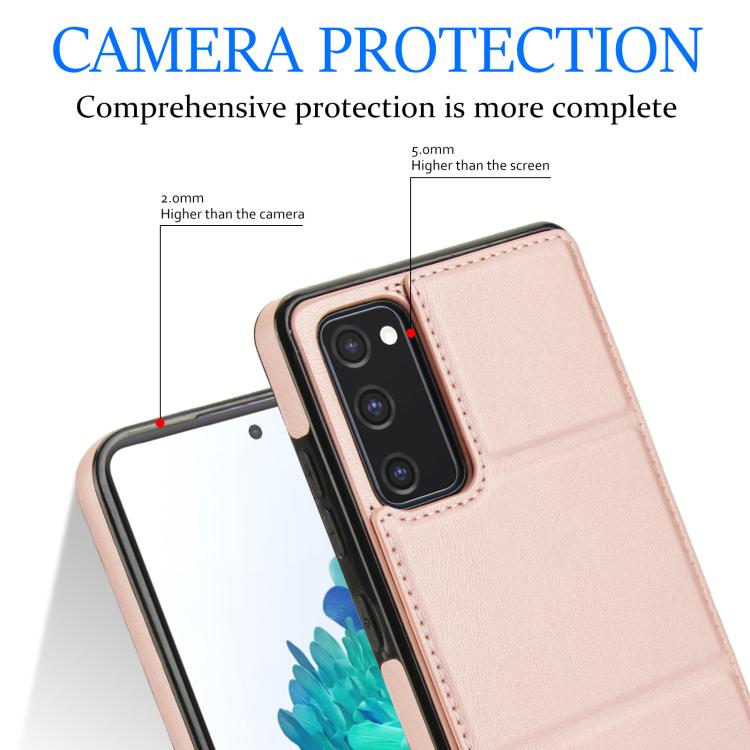 For Samsung Galaxy S20 FE Tri-fold Holder Leather Phone Case with Card Slot