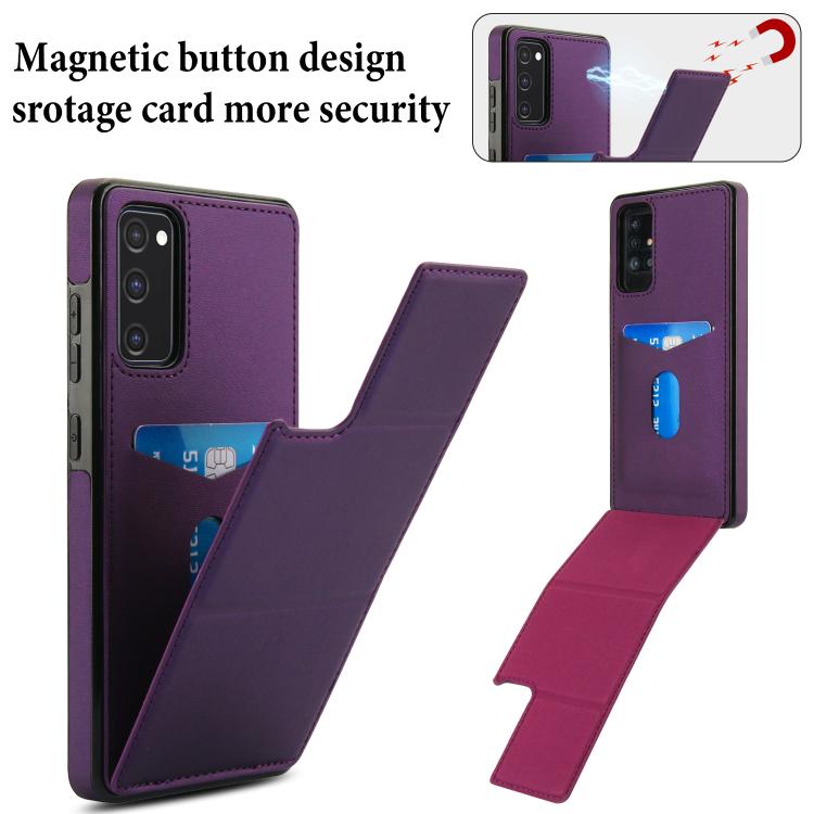 For Samsung Galaxy S20 FE Tri-fold Holder Leather Phone Case with Card Slot