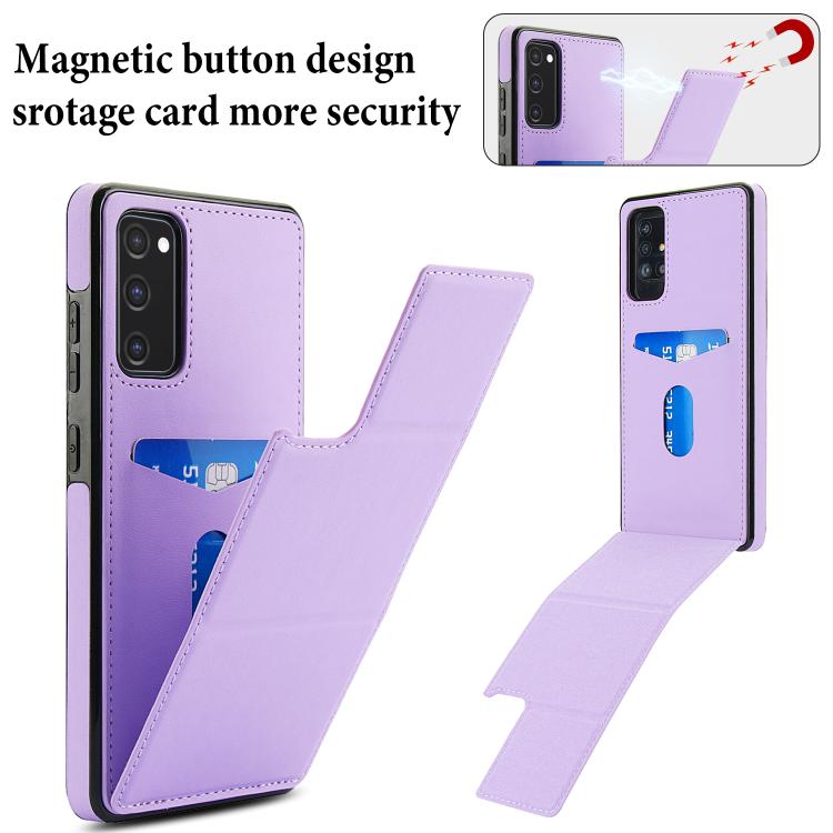 For Samsung Galaxy S20 FE Tri-fold Holder Leather Phone Case with Card Slot