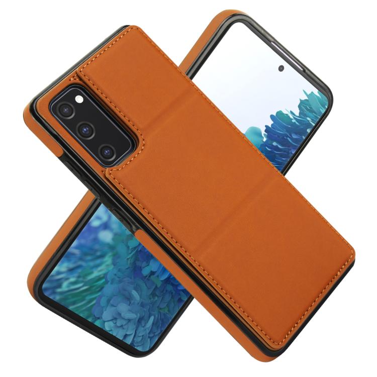 For Samsung Galaxy S20 FE Tri-fold Holder Leather Phone Case with Card Slot