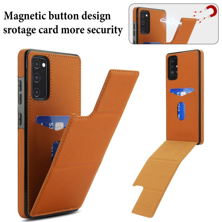 For Samsung Galaxy S20 FE Tri-fold Holder Leather Phone Case with Card Slot