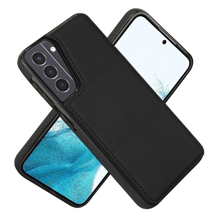 For Samsung Galaxy S21 5G Tri-fold Holder Leather Phone Case with Card Slot