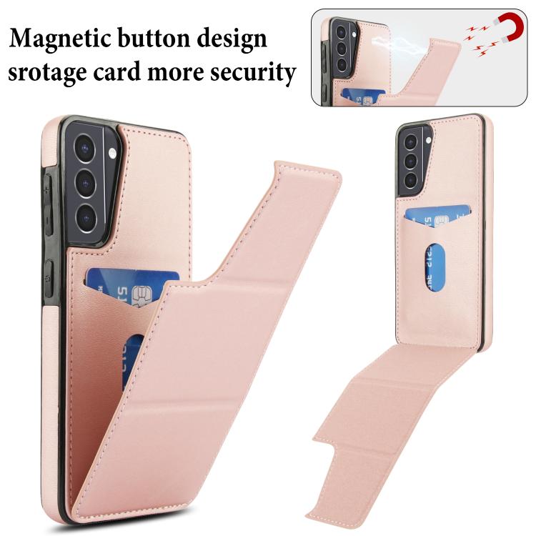 For Samsung Galaxy S21 5G Tri-fold Holder Leather Phone Case with Card Slot