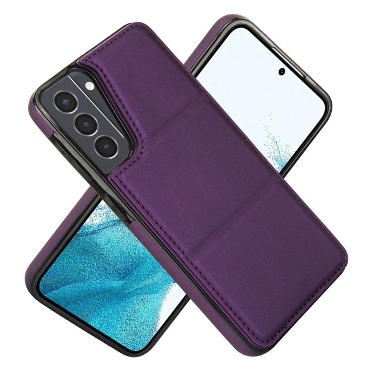 For Samsung Galaxy S21 5G Tri-fold Holder Leather Phone Case with Card Slot