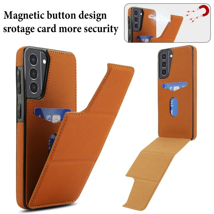 For Samsung Galaxy S21 5G Tri-fold Holder Leather Phone Case with Card Slot