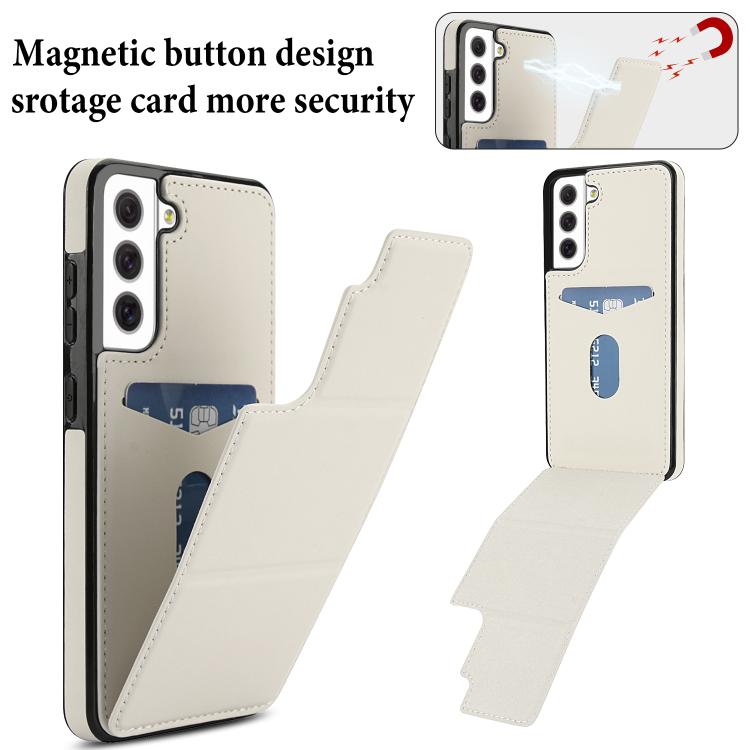 For Samsung Galaxy S21 FE 5G Tri-fold Holder Leather Phone Case with Card Slot