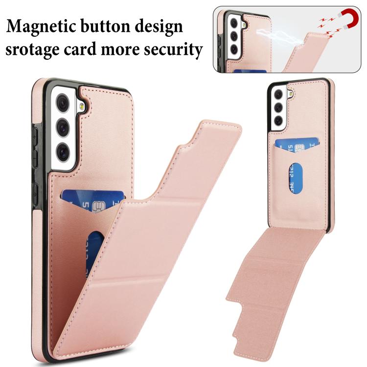 For Samsung Galaxy S21 FE 5G Tri-fold Holder Leather Phone Case with Card Slot