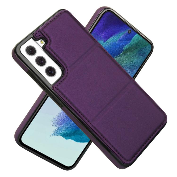 For Samsung Galaxy S21 FE 5G Tri-fold Holder Leather Phone Case with Card Slot