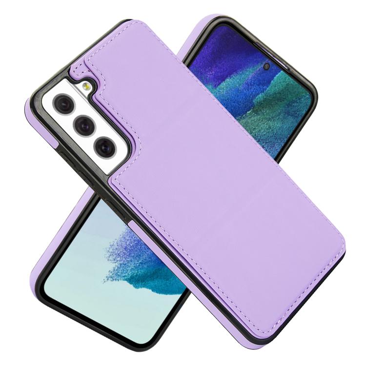 For Samsung Galaxy S21 FE 5G Tri-fold Holder Leather Phone Case with Card Slot