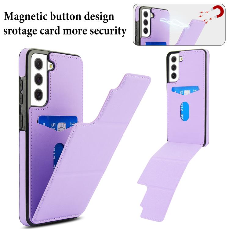 For Samsung Galaxy S21 FE 5G Tri-fold Holder Leather Phone Case with Card Slot