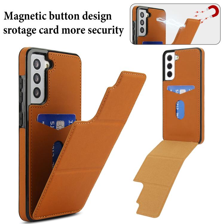 For Samsung Galaxy S21 FE 5G Tri-fold Holder Leather Phone Case with Card Slot