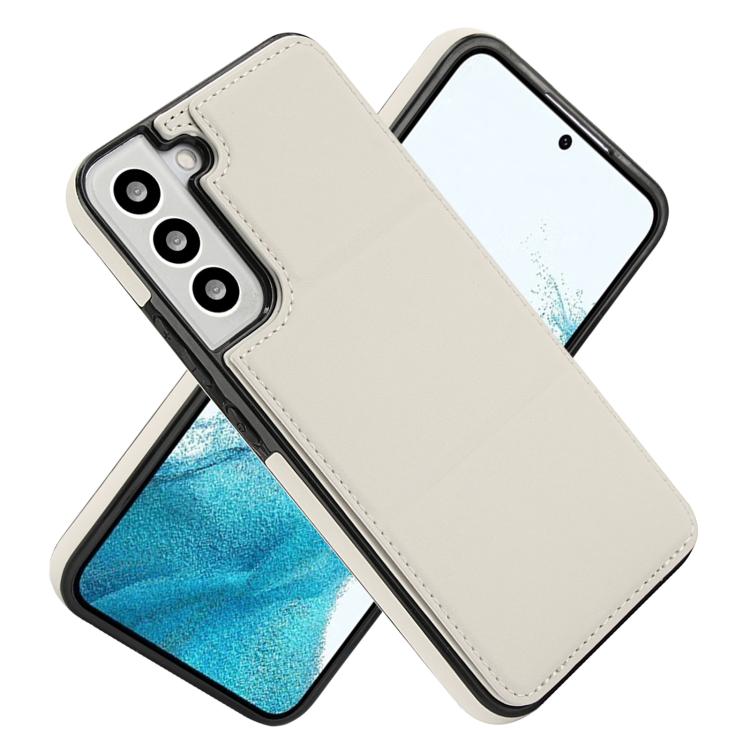 For Samsung Galaxy S22 5G Tri-fold Holder Leather Phone Case with Card Slot