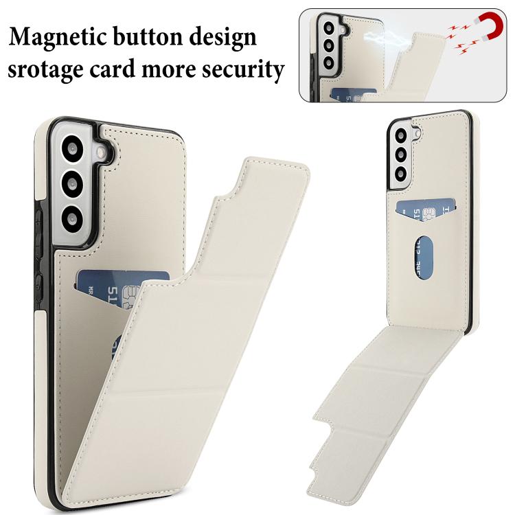 For Samsung Galaxy S22 5G Tri-fold Holder Leather Phone Case with Card Slot