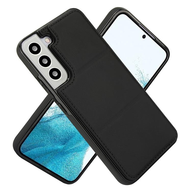 For Samsung Galaxy S22 5G Tri-fold Holder Leather Phone Case with Card Slot