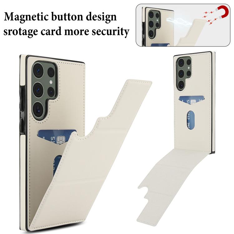 For Samsung Galaxy S23 Ultra 5G Tri-fold Holder Leather Phone Case with Card Slot