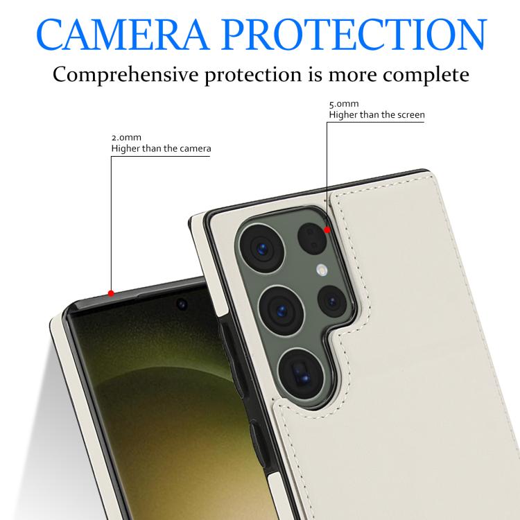 For Samsung Galaxy S23 Ultra 5G Tri-fold Holder Leather Phone Case with Card Slot