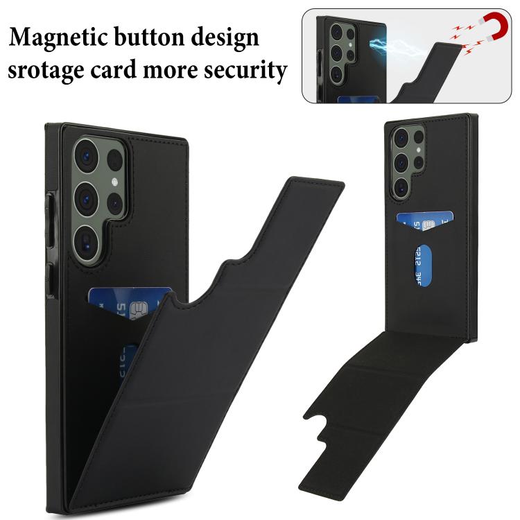 For Samsung Galaxy S23 Ultra 5G Tri-fold Holder Leather Phone Case with Card Slot