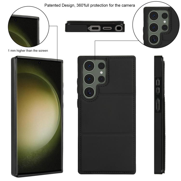 For Samsung Galaxy S23 Ultra 5G Tri-fold Holder Leather Phone Case with Card Slot