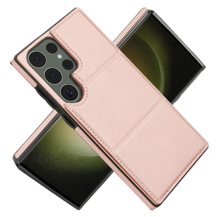For Samsung Galaxy S23 Ultra 5G Tri-fold Holder Leather Phone Case with Card Slot