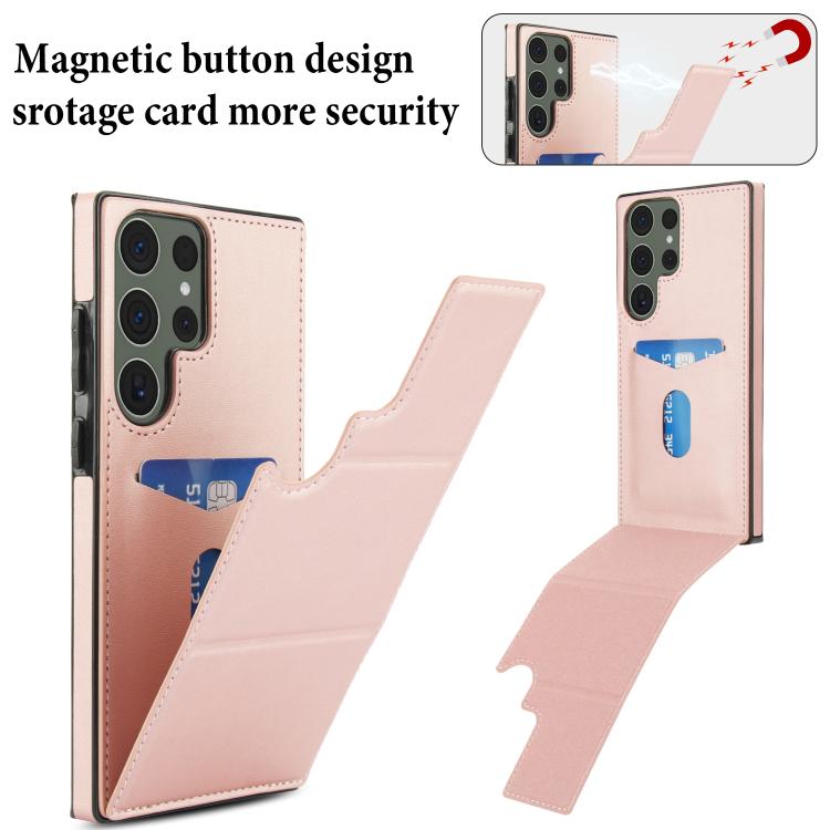 For Samsung Galaxy S23 Ultra 5G Tri-fold Holder Leather Phone Case with Card Slot