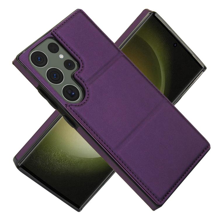 For Samsung Galaxy S23 Ultra 5G Tri-fold Holder Leather Phone Case with Card Slot