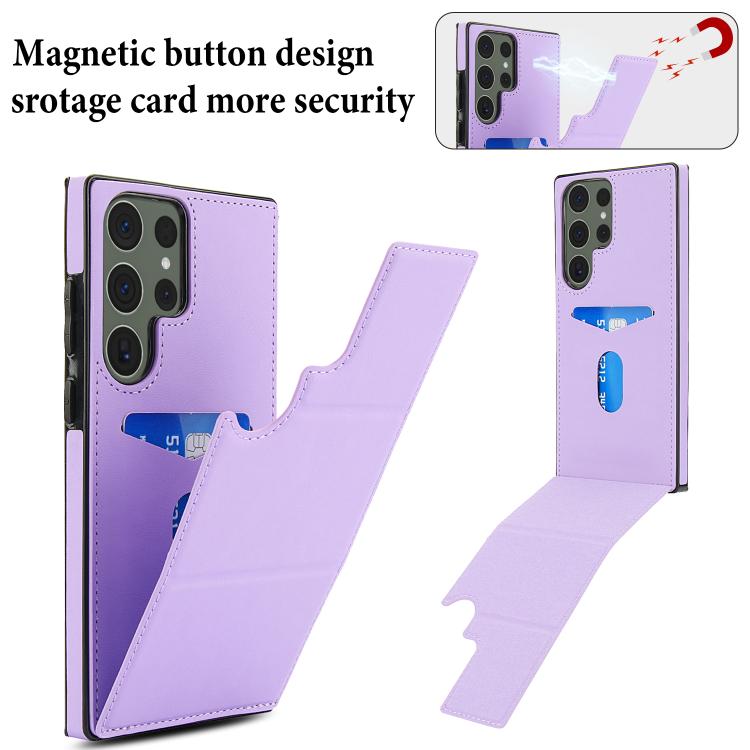 For Samsung Galaxy S23 Ultra 5G Tri-fold Holder Leather Phone Case with Card Slot