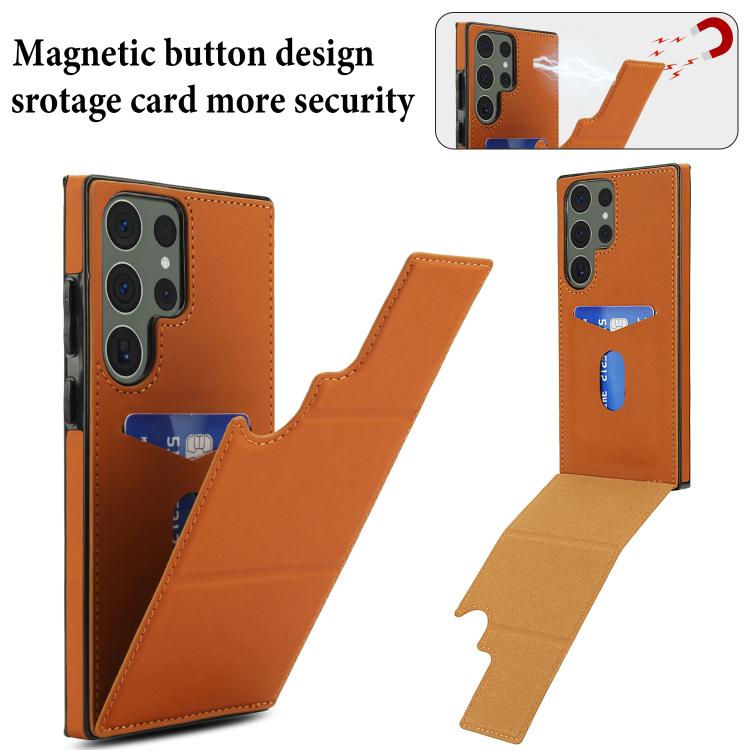For Samsung Galaxy S23 Ultra 5G Tri-fold Holder Leather Phone Case with Card Slot