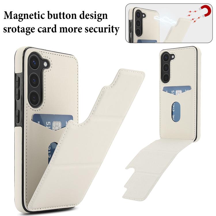 For Samsung Galaxy S23+ 5G Tri-fold Holder Leather Phone Case with Card Slot