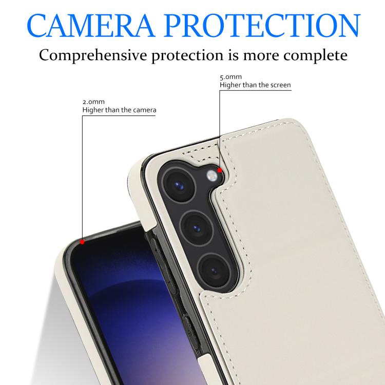 For Samsung Galaxy S23+ 5G Tri-fold Holder Leather Phone Case with Card Slot