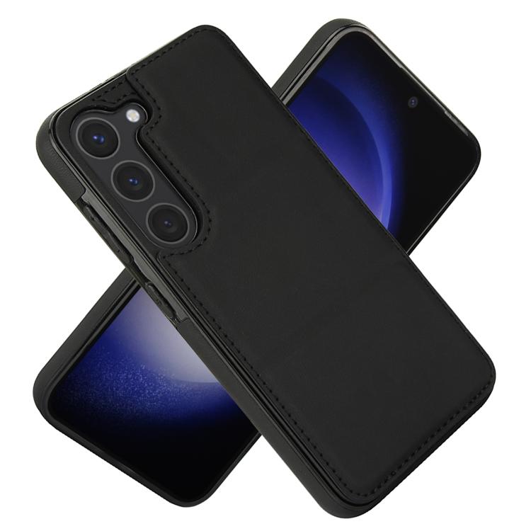 For Samsung Galaxy S23+ 5G Tri-fold Holder Leather Phone Case with Card Slot