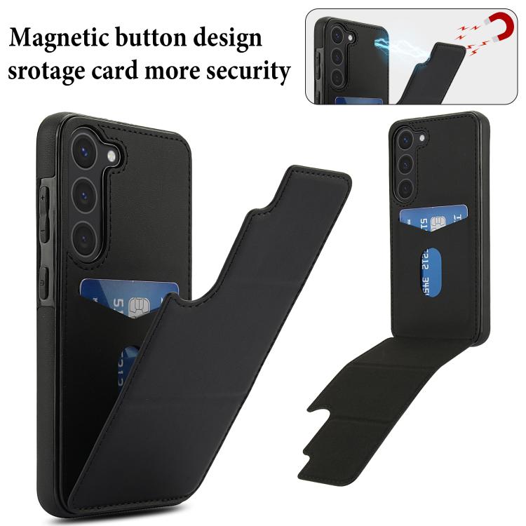 For Samsung Galaxy S23+ 5G Tri-fold Holder Leather Phone Case with Card Slot