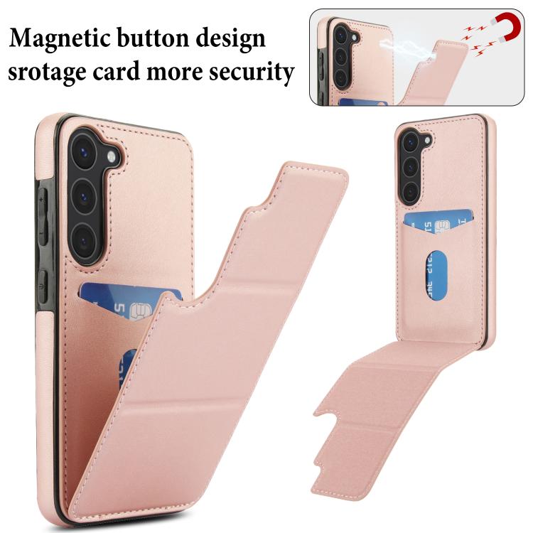 For Samsung Galaxy S23+ 5G Tri-fold Holder Leather Phone Case with Card Slot
