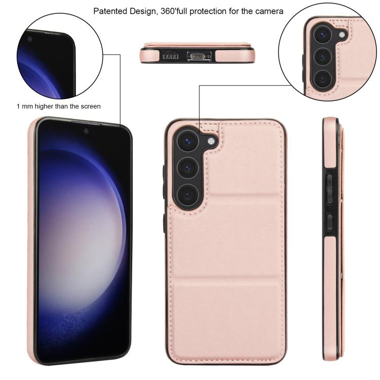 For Samsung Galaxy S23+ 5G Tri-fold Holder Leather Phone Case with Card Slot