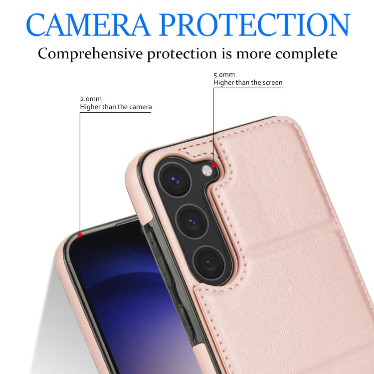 For Samsung Galaxy S23+ 5G Tri-fold Holder Leather Phone Case with Card Slot
